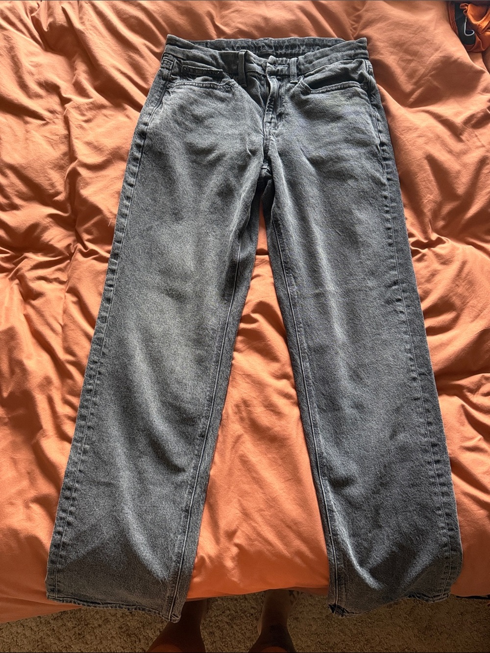 Classic Straight-Leg Jeans in Faded Gray - Picture 1 of 2